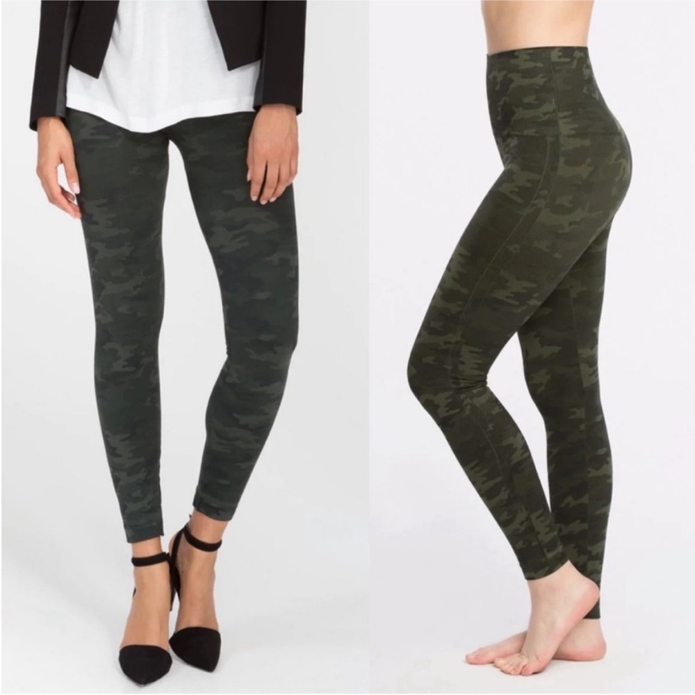 SPANX Look at me now seamless leggings green camo